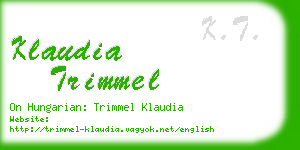 klaudia trimmel business card